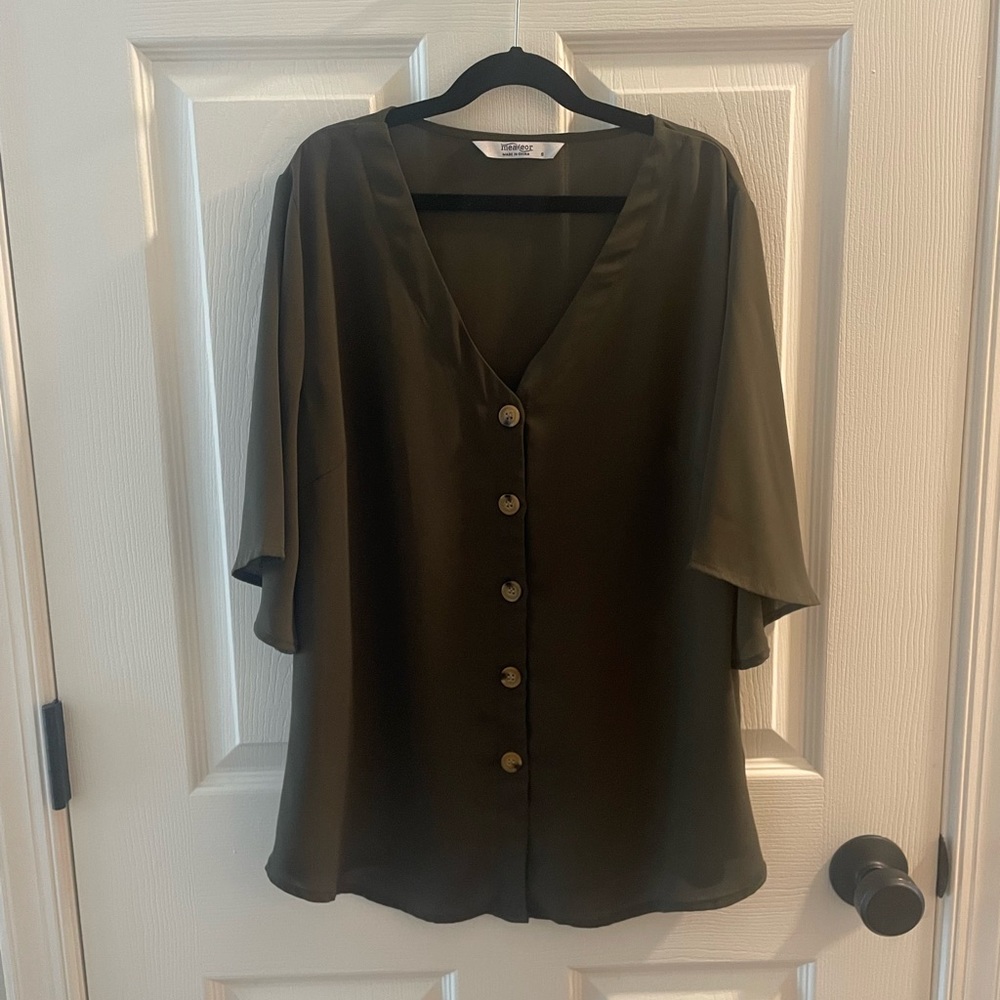 Olive green blouse